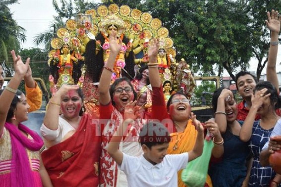 ‘Not Tearful, but Cheerful adieu to Durga’, said devotees at Dasami Ghat ‘Not Tearful, but Cheerful adieu to Durga’, said devotees at Dasami Ghat